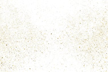 Altın glitter doku üzerinde beyaz izole.