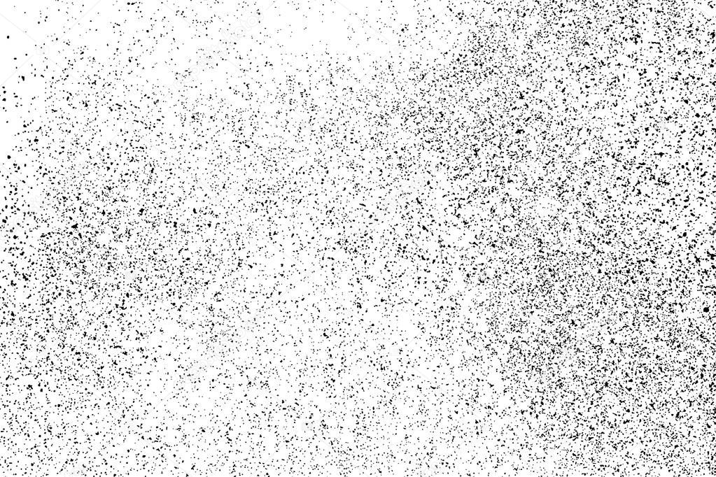 Black grainy texture isolated on white.