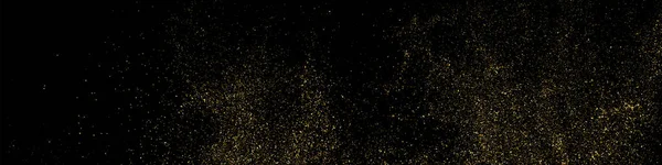 Gold Glitter Texture Panoramic Background. — 스톡 벡터