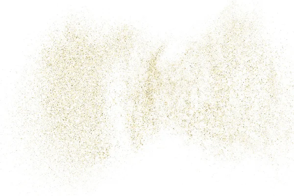 Gold Glitter Texture Terisolasi White Warna Partikel Amber Celebratory Background - Stok Vektor