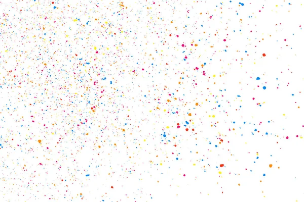 Esplosione Astratta Confetti Texture Granulosa Colorata Isolata Sfondo Bianco Macchie — Vettoriale Stock