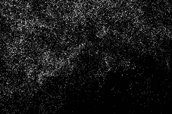 Texture Blanche Granuleuse Isolée Sur Fond Noir Recouvrement Poussière Granules — Image vectorielle