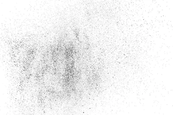 Texture Granuleuse Noire Isolée Sur Fond Blanc Recouvrement Poussière Dark — Image vectorielle