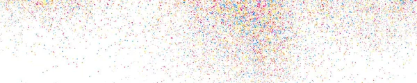 Explosão Abstrato Confetti Textura Grão Colorido Isolado Fundo Panorâmico Branco — Vetor de Stock