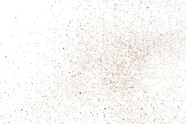 Kahve Rengi Tanesi dokusu Beyaz Arkaplanda izole edilmiş. Çikolata Renkli Konfeti. Kahverengi Parçacıklar. Dijital olarak oluşturulmuş resim. Vektör İllüstrasyonu, Eps 10.