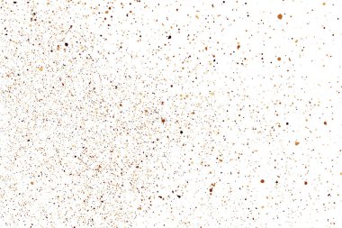 Kahve Rengi Tanesi dokusu Beyaz Arkaplanda izole edilmiş. Çikolata Renkli Konfeti. Kahverengi Parçacıklar. Dijital olarak oluşturulmuş resim. Vektör İllüstrasyonu, Eps 10.