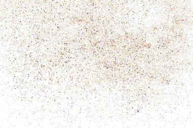 Kahve Rengi Tanesi dokusu Beyaz Arkaplanda izole edilmiş. Çikolata Renkli Konfeti. Kahverengi Parçacıklar. Dijital olarak oluşturulmuş resim. Vektör İllüstrasyonu, Eps 10.