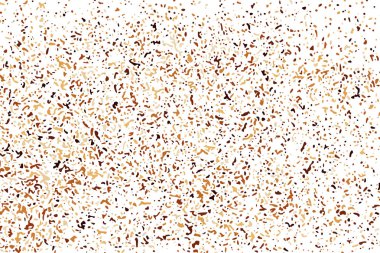 Kahve Rengi Tanesi dokusu Beyaz Arkaplanda izole edilmiş. Çikolata Renkli Konfeti. Kahverengi Parçacıklar. Dijital olarak oluşturulmuş resim. Vektör İllüstrasyonu, Eps 10.