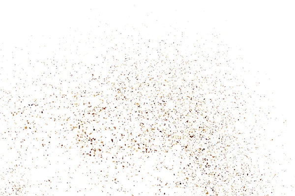 Koffie Kleur Korrel Textuur Geïsoleerd Witte Achtergrond Chocolade Tinten Confetti — Stockvector