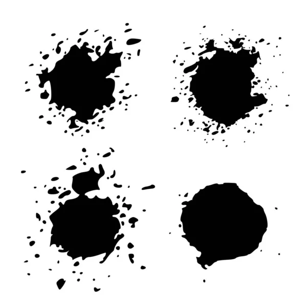 Pôr Black Blob White Tinta Salpicada Escova Gotículas Imagem Gerada —  Vetores de Stock
