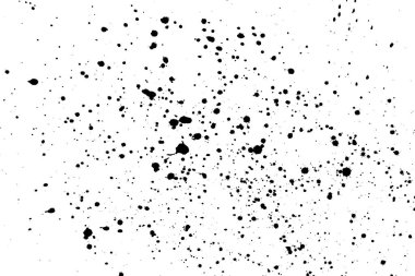 Black blobs isolated on white. Ink splash. Brushes droplets. Grainy texture background. Digitally generated image. Vector illustration, EPS 10. clipart