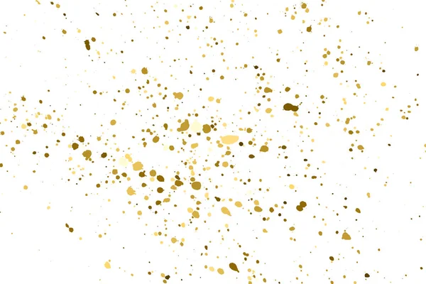 Textura Brillo Dorado Aislada Blanco Color Las Partículas Ámbar Antecedentes — Vector de stock