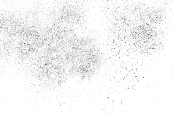 Zwarte Korrelige Textuur Geïsoleerd Witte Achtergrond Stofbedekking Donker Ruisgranulaat Digitaal — Stockvector