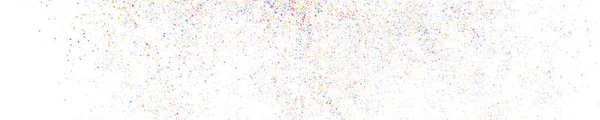 Abstrakcyjna Eksplozja Konfetti Kolorowe Ziarniste Tekstury Izolowane Białym Panoramiczne Tło — Wektor stockowy