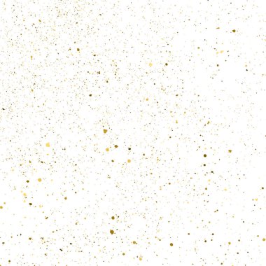 Beyaz üzerinde altın rengi parıltı dokusu izole edildi. Amber Parçacık Rengi. Kutlama arkaplanı. Altın Konfeti Patlaması. Tasarım elementi. Dijital olarak oluşturulmuş resim. Vektör İllüstrasyonu, EPS 10.