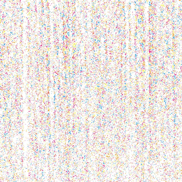 Abstracte Explosie Van Confetti Kleurrijke Korrelige Textuur Geïsoleerd Witte Achtergrond — Stockvector