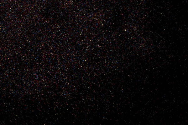 Abstrakcyjna Eksplozja Confetti Kolorowe Ziarniste Tekstury Izolowane Czarnym Tle Kolorowe — Wektor stockowy