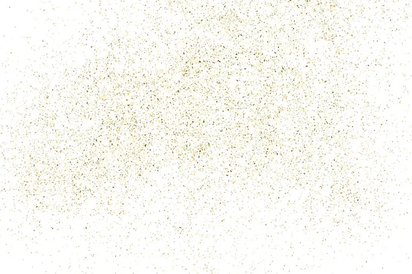 Gold Glitter Texture Terisolasi White Warna Partikel Amber Celebratory Background - Stok Vektor