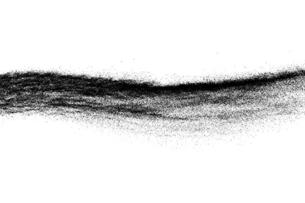 Текстура Черной Волны Выделена Белом Фоне Наложение Пыли Темные Гранулы — стоковый вектор