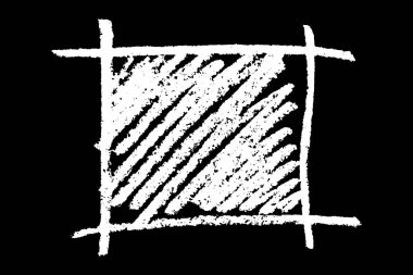 Siyah arkaplana tebeşirle çizilmiş el yazısı. Tek renkli leke elementi. Dijital olarak oluşturulmuş görüntü. Vektör illüstrasyonu, Eps 10.