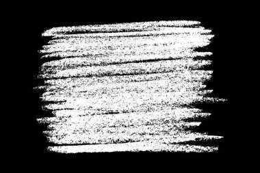 Siyah arkaplana tebeşirle çizilmiş el yazısı. Tek renkli leke elementi. Dijital olarak oluşturulmuş görüntü. Vektör illüstrasyonu, Eps 10.