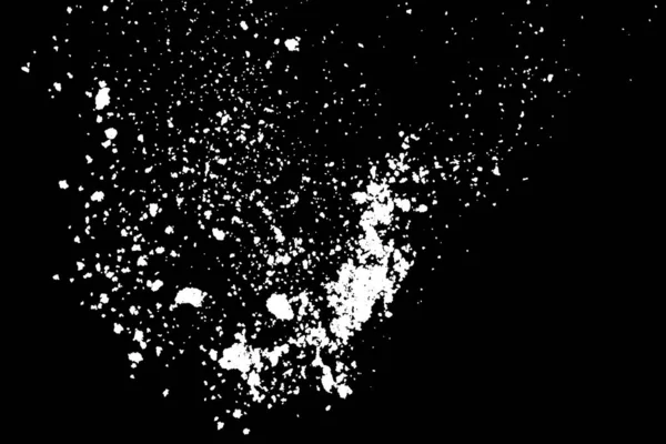 Siyah arka planda beyaz lekeler var. Soyut vektör patlaması. Dijital olarak oluşturulmuş görüntü. Görüntü, EPS 10.