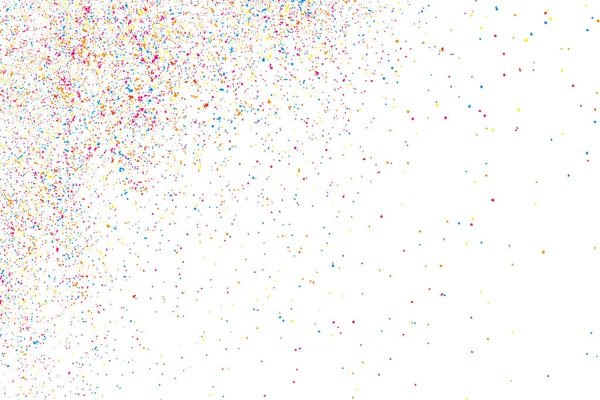 概要Confettiの爆発 白の背景に隔離されたカラフルな粒状のテクスチャ 色のついた汚れやしみ ベクトルオーバーレイ要素 デジタル生成画像 イラスト Eps — ストックベクタ