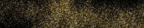 Złoty Brokat Halftone Kropkowane Tło Abstrakcyjny Okrągły Wzór Retro Tło — Wektor stockowy