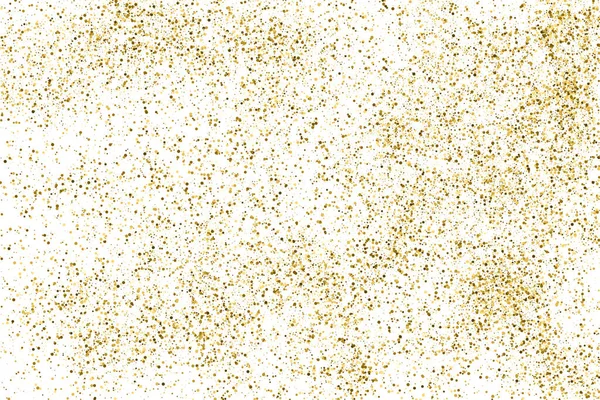Gold Glitter Polka Dot Texture Isolerad Vitt Bärnstensfärg Festlig Bakgrund — Stock vektor
