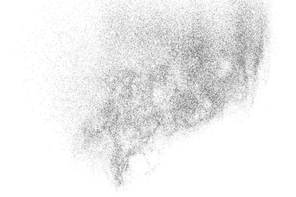 Черная Текстура Белом Фоне Наложение Пыли Темные Гранулы Шума Цифровое — стоковый вектор