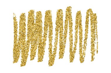 Beyaza izole edilmiş altın rengi parıltı dokusu. Reklam afişi. Kutlama geçmişi. Altın konfeti patlaması. Vektör illüstrasyonu, Eps 10.