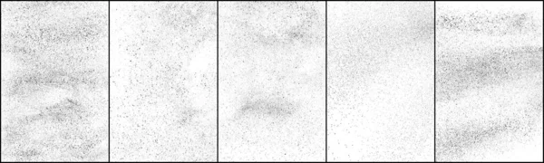 一组苦恼的黑色纹理 白色背景上的深色肉质 灰尘覆盖着纹理 谷物噪音粒子 生锈的白色效果 半色调矢量图解 Eps — 图库矢量图片
