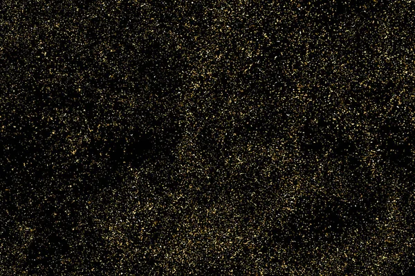 Texture Scintillante Isolée Sur Fond Noir Poussière Dorée Couleur Particules — Image vectorielle