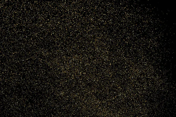 Texture Scintillante Isolée Sur Fond Noir Poussière Dorée Couleur Particules — Image vectorielle