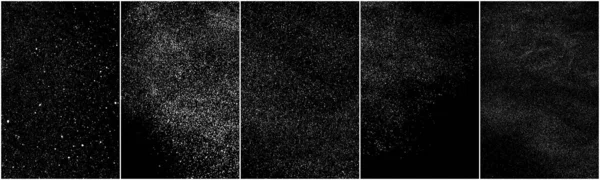 Set Van Verontruste Witte Korrelige Textuur Stofbedekking Getextureerd Graanlawaaideeltjes Sneeuweffecten — Stockvector