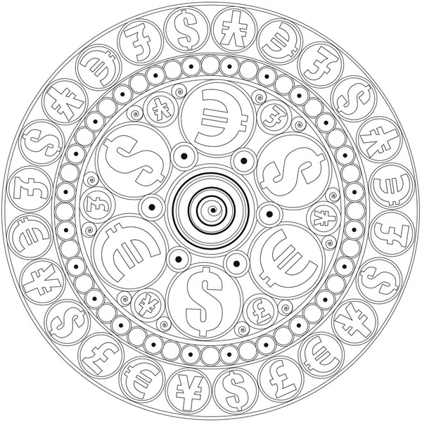 Mandala para çekmek için. Mandala renk için. Yetişkin renklendirme sayfa.