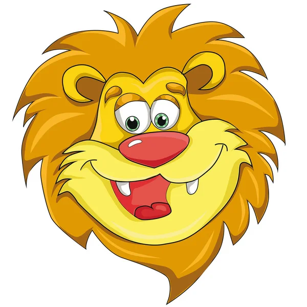 Tête de lion. Cartoon style. Image isolée sur fond blanc . Illustrations De Stock Libres De Droits