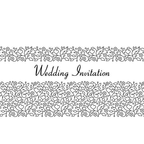 Декоративные цветочные бесшовные шаблоны для свадебных приглашений и g — стоковый вектор