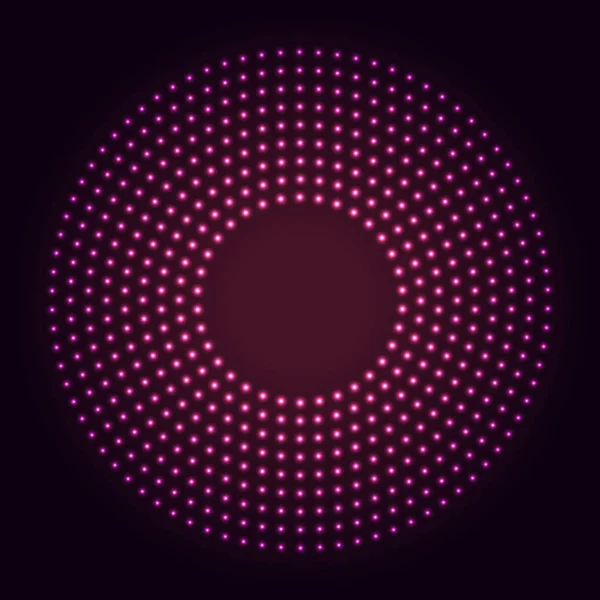 Cercle de points lumineux — Image vectorielle