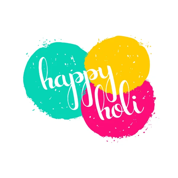 Gelukkige Holi handgeschreven letters — Stockvector