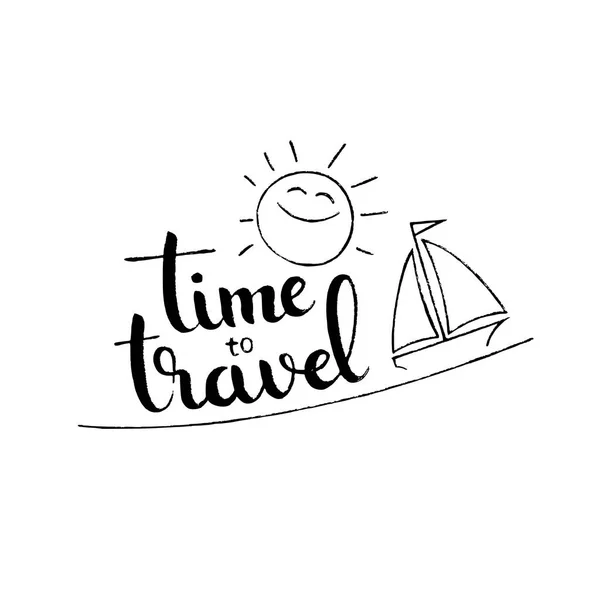 时间旅行手写的字体 — 图库矢量图片