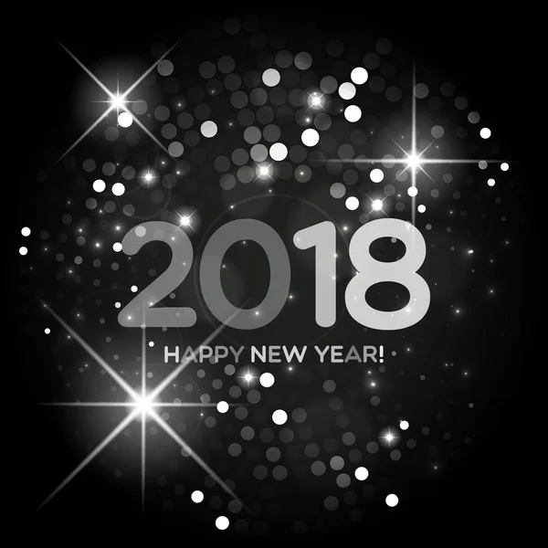 Happy New Year 2018 abstracte lichte achtergrond — Stockvector