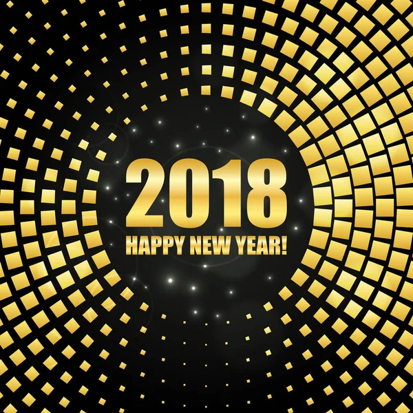 Mutlu yeni yıl 2018 soyut altın arka plan ışıltı