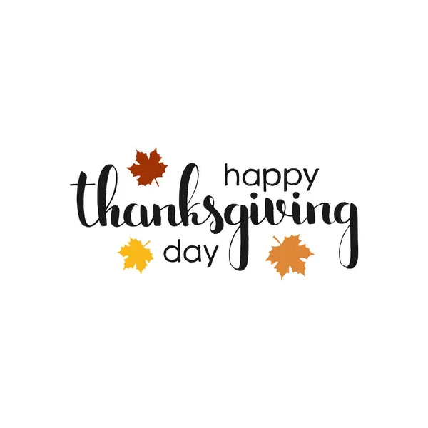 Happy Thanksgiving Day handwritten lettering — Stock Vector