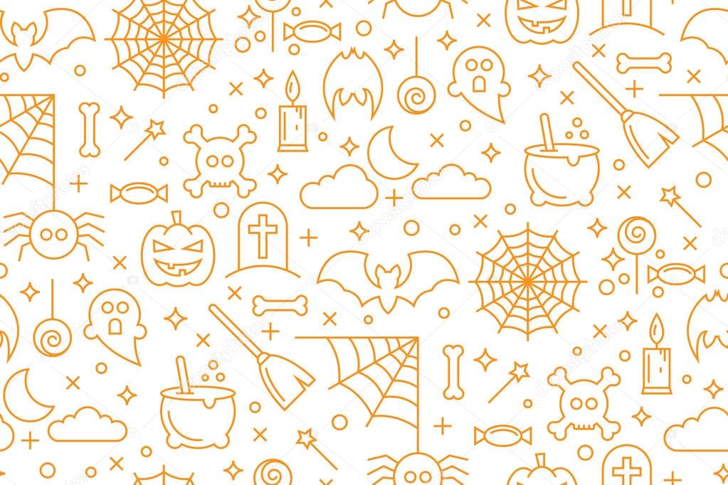 Abstract seamless Halloween wallpaper pattern as a background