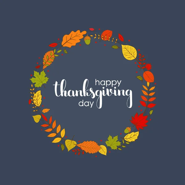 Happy Thanksgiving Day handwritten lettering — Stock Vector