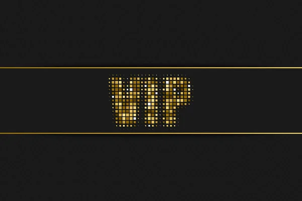 VIP sinal de meio-tom dourado — Vetor de Stock