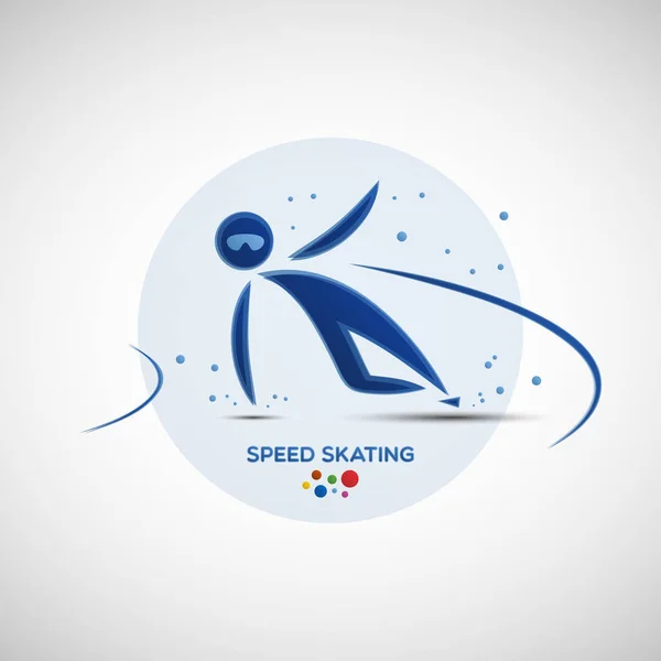 Banner de campeonato de patinaje rápido — Vector de stock