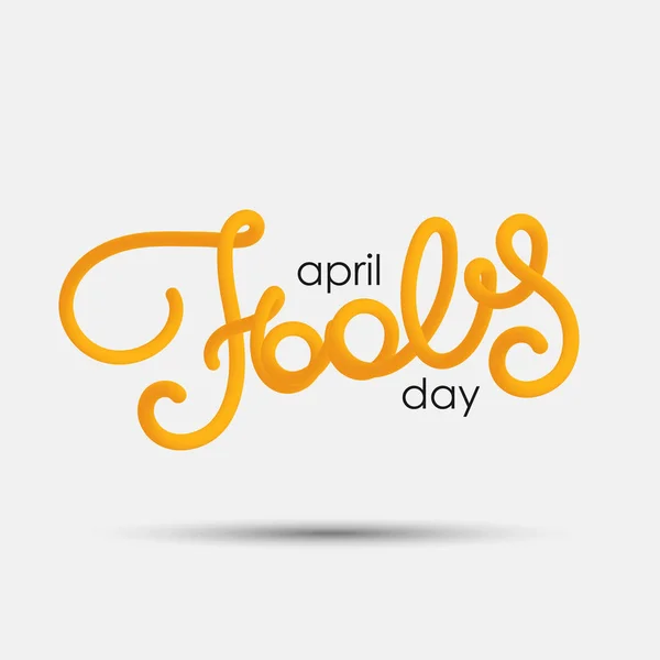 April Fool 's Day misturado entrelaçado criativo mão desenhada lettering —  Vetores de Stock