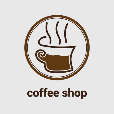 Kahve dükkanı için basit ve düzenlenebilir logo